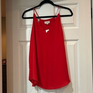 Red spaghetti strap dressy tank top